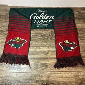 NHL Minnesota Wild Winter Scarf Unisex Adult Skarf Original Striped Red Green